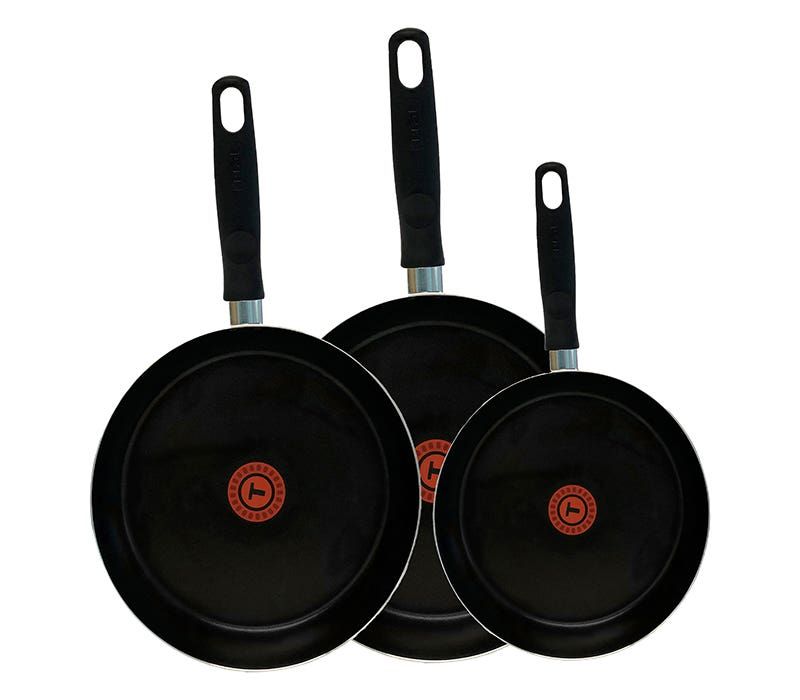 Foto 2 pulgar | Juego de Sartenes T-Fal 0389300FR color Negro 3 Piezas 20/24/26 cm