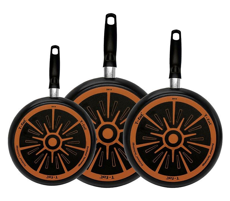 Foto 4 pulgar | Juego de Sartenes T-Fal 0389300FR color Negro 3 Piezas 20/24/26 cm