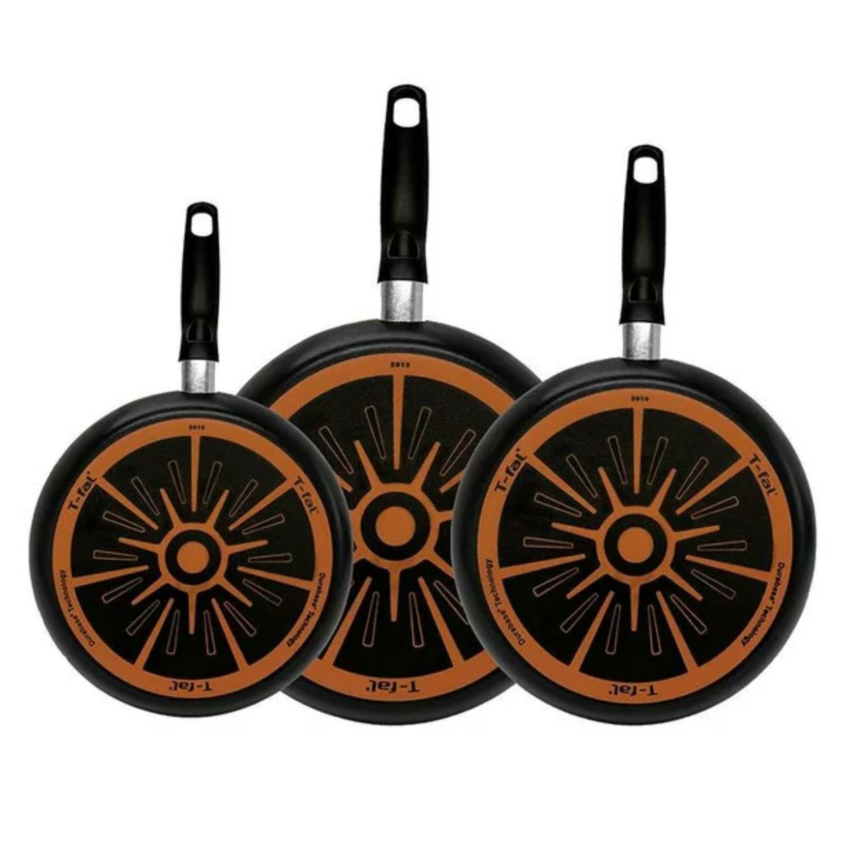 Foto 3 | Juego de Sartenes T-Fal 0389300VITAL color Negro 3 Piezas 20/24/26 cm