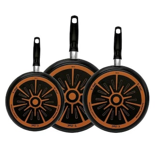 Foto 3 | Juego de Sartenes T-Fal 0389300VITAL color Negro 3 Piezas 20/24/26 cm