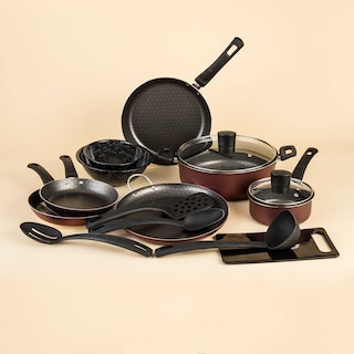 Foto 4 | Batería de Cocina Cinsa Esencial color Rojo 15 Piezas