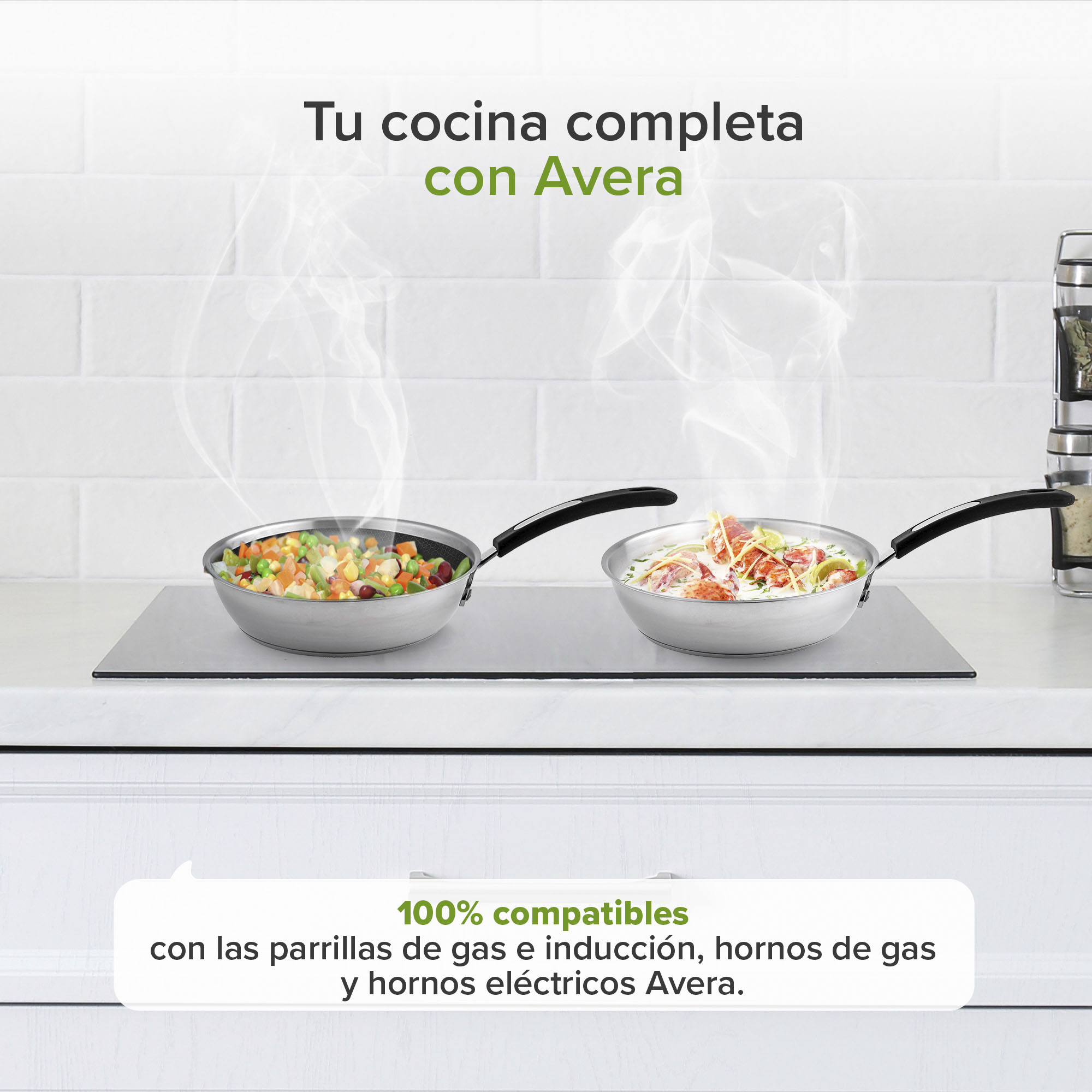 Foto 8 | Batería de Cocina Avera Acero Inox Acabado Espejo 6 Piezas Soin6