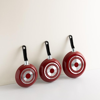 Foto 2 | Sartenes 3 Pack Ekco Classic con Antiadherente Duraflon color Rojo