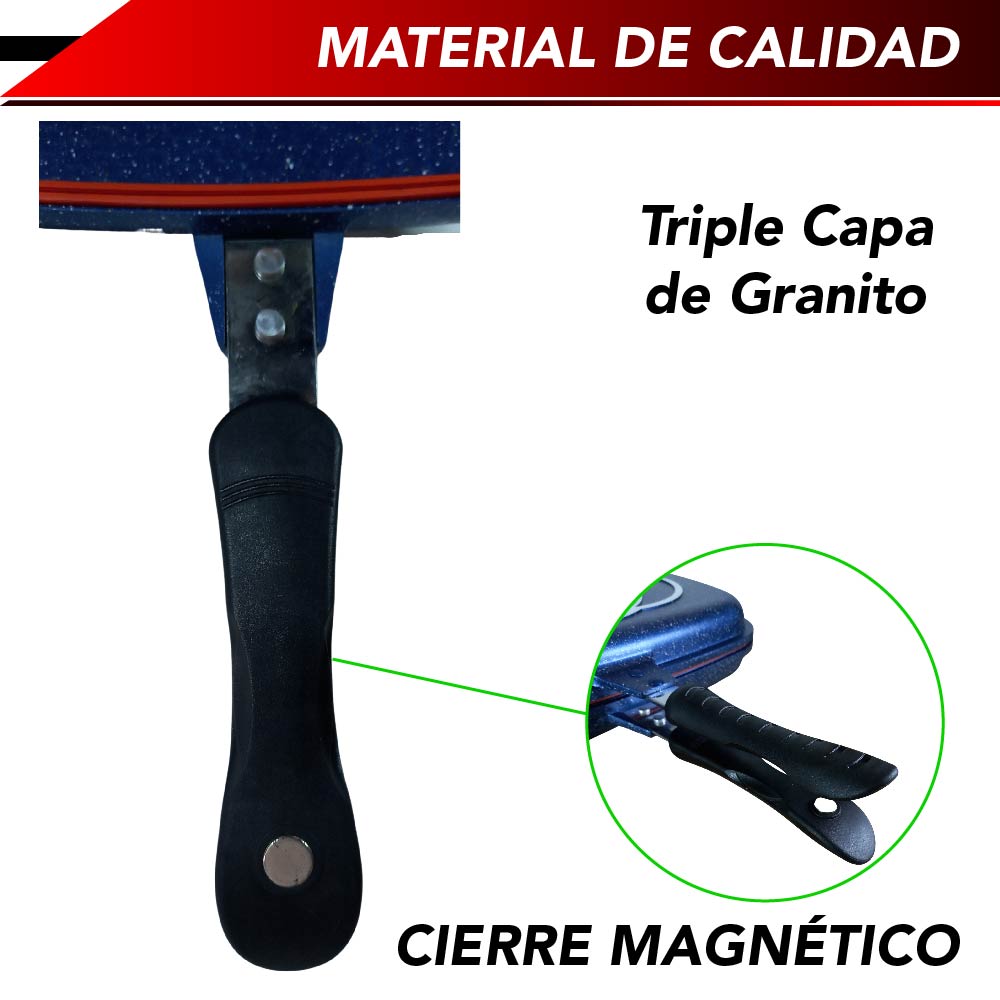 Foto 5 pulgar | Sarten Doble RD Royal Cook Y16555-1BLUE color Azul Antiadherente