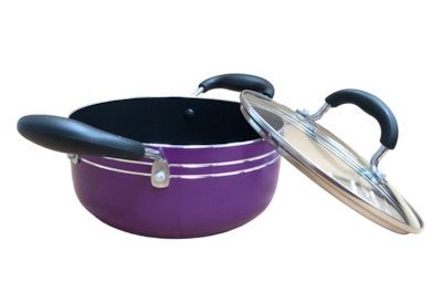 Foto 2 | Juego Batería Cocina 7pzas Aluminio Olla Sarten Morado