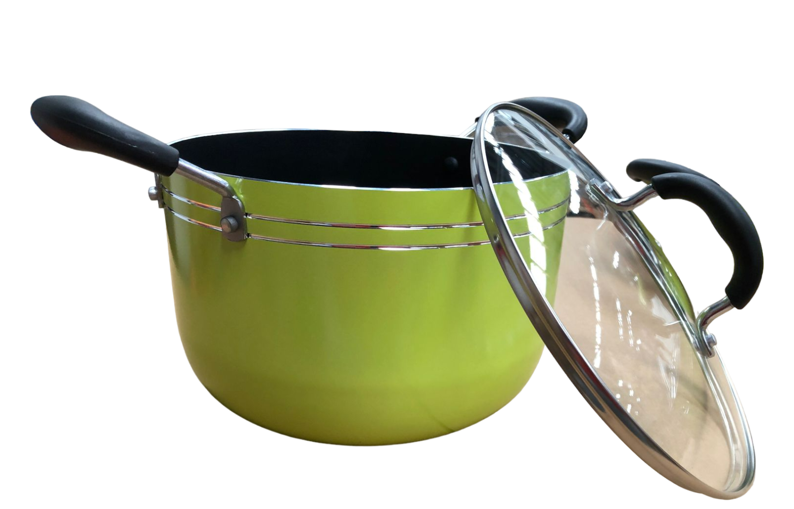 Juego Batería De Cocina Color Verde 7 Pzas Vbg Aluminio Olla Sarten