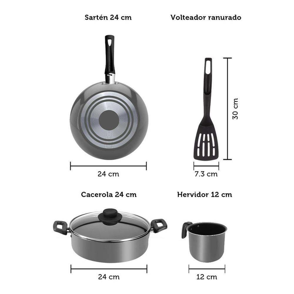 Foto 5 | Batería de Cocina de 5 Piezas Select By Ekco 61722 color Gris