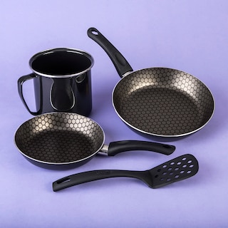 Foto 5 | Batería de Cocina Cinsa de Aluminio color Negro 8 Piezas