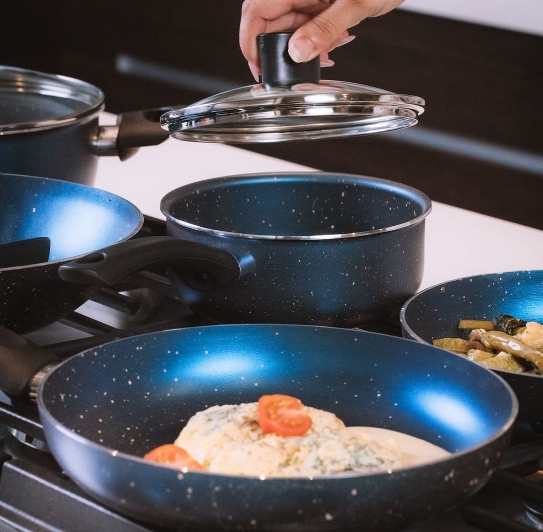 Foto 2 | Batería de Cocina Cinsa de Aluminio Granitte Azul 11 Piezas