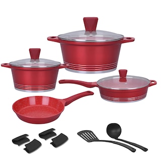 Foto 1 | KOCHSTELLE Batería de Cocina Joys Color Rojo Antiadherente de 13 piezas