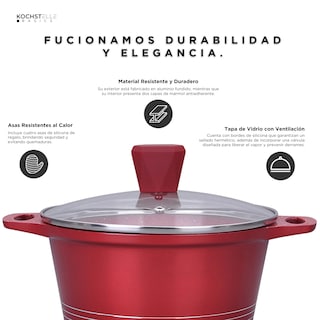 Foto 7 | KOCHSTELLE Batería de Cocina Joys Color Rojo Antiadherente de 13 piezas