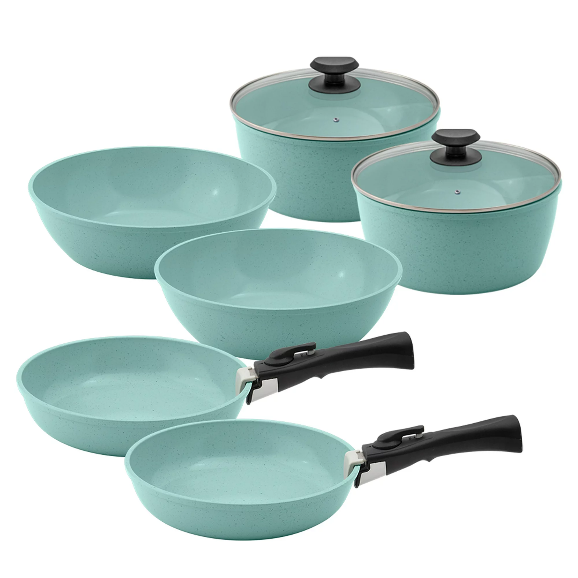 2 Set de Batería de Cocina Jade Cook Smart Mango Desmontable