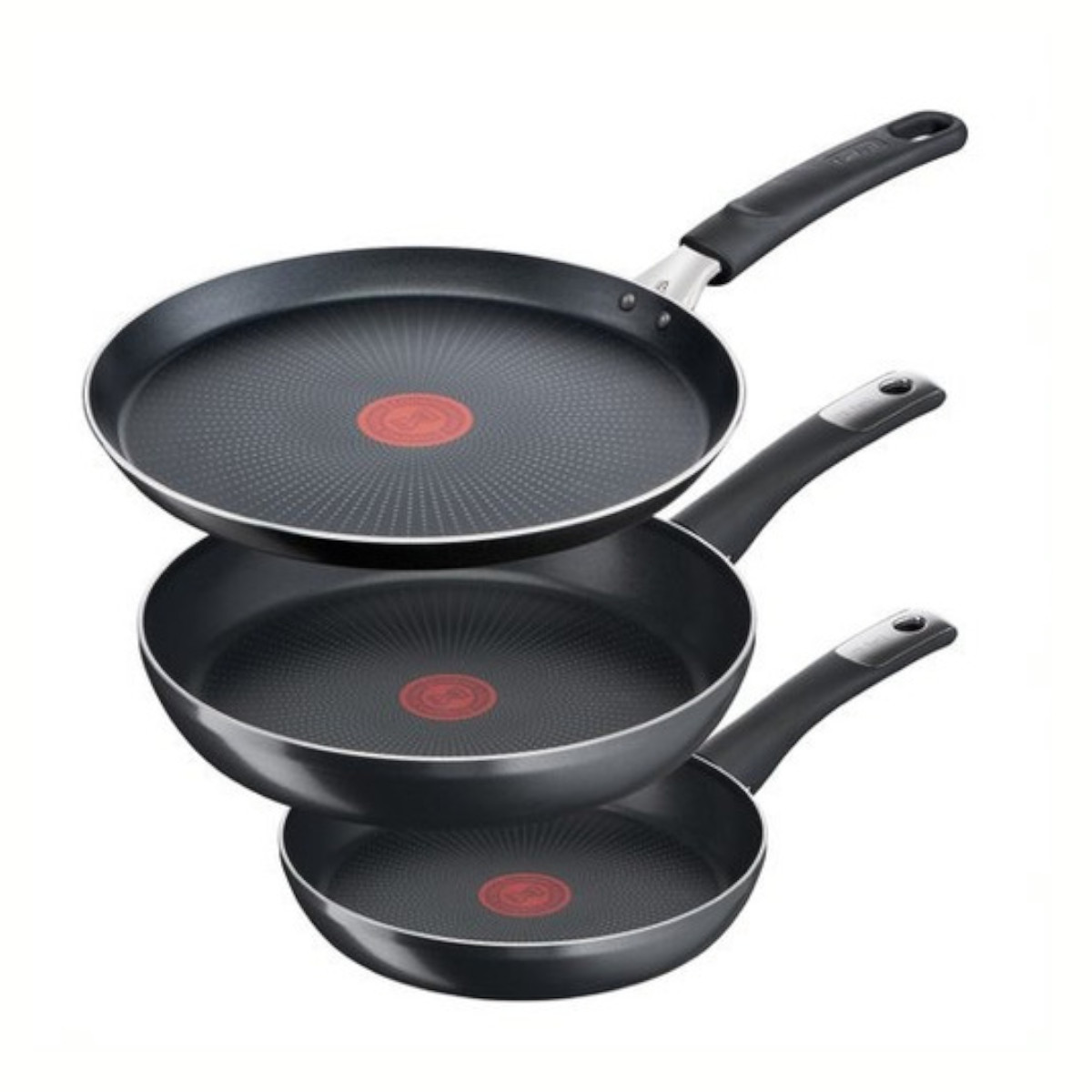 Foto 1 | Sartenes T-fal color Negro 3 Piezas
