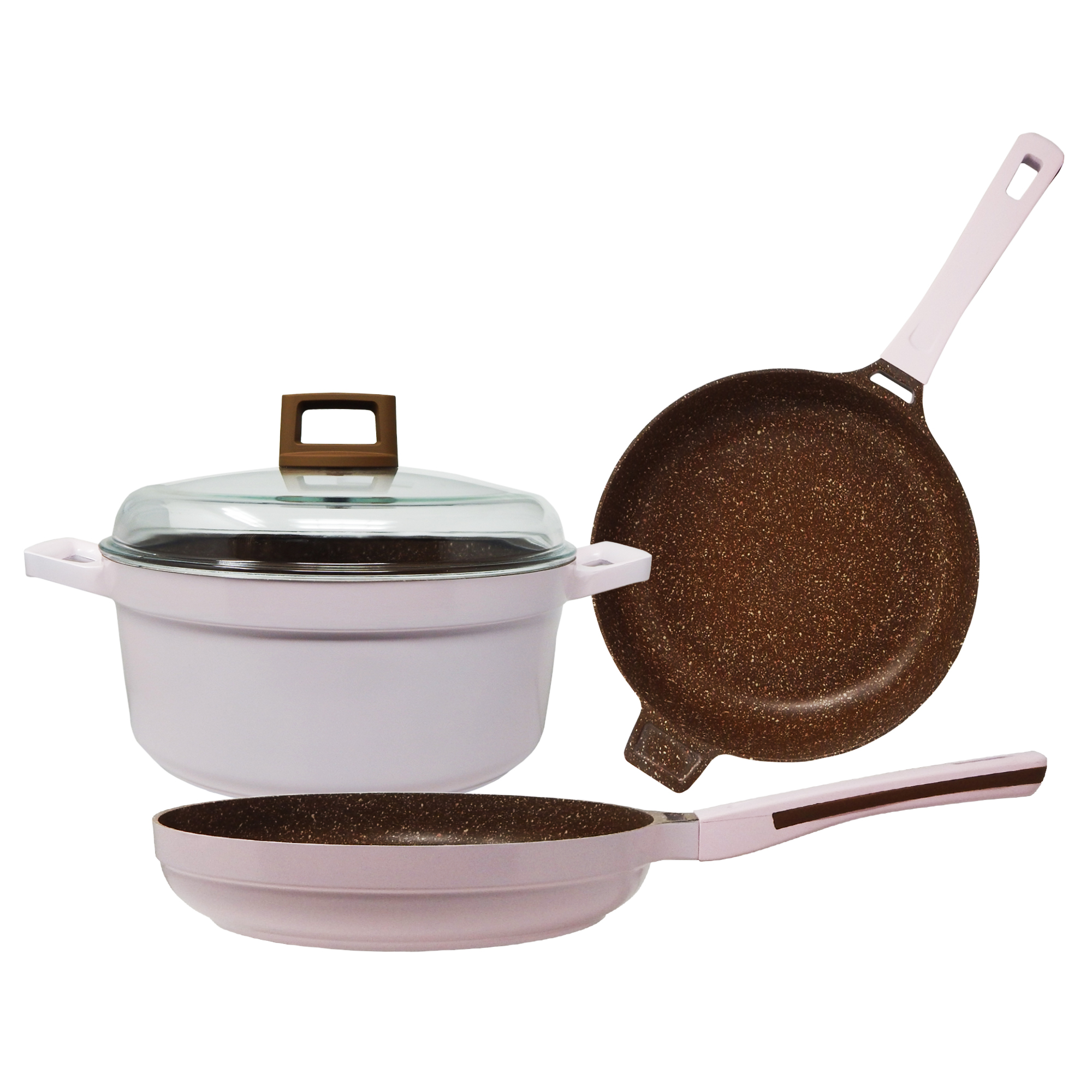 Batería de Cocina Alfa 4 Piezas Rosa