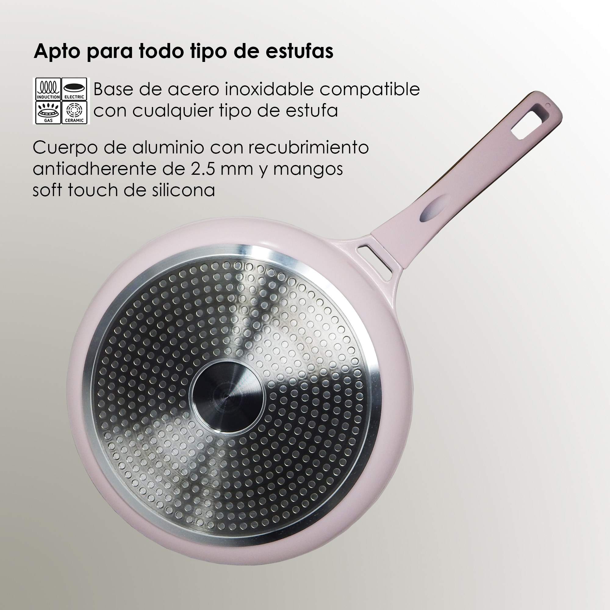 Foto 6 pulgar | Batería de Cocina Alfa 4 Piezas Rosa