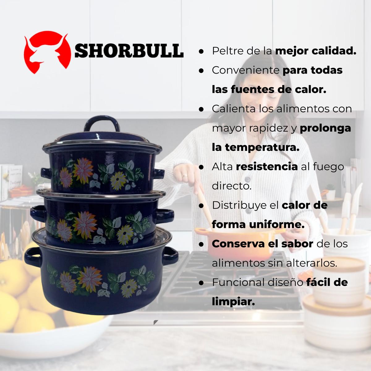 Foto 7 | Juego de Ollas con Tapa de Peltre Shorbull Egipsy 6 Piezas