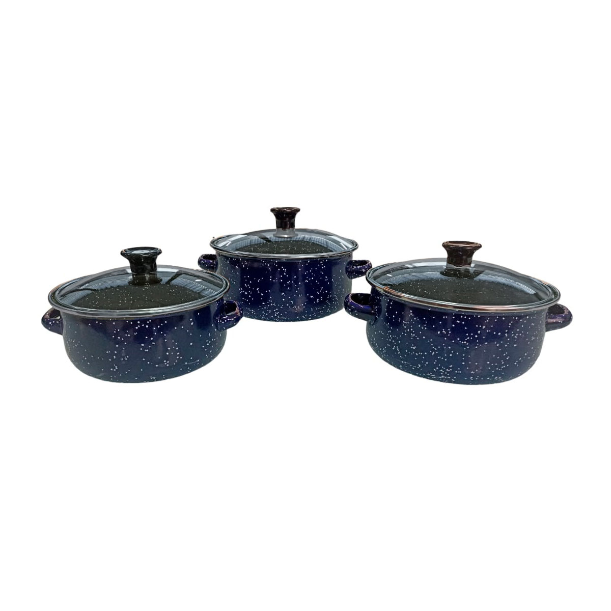 Juego de Ollas con Tapa de Peltre Shorbull International Azul 6 Piezas