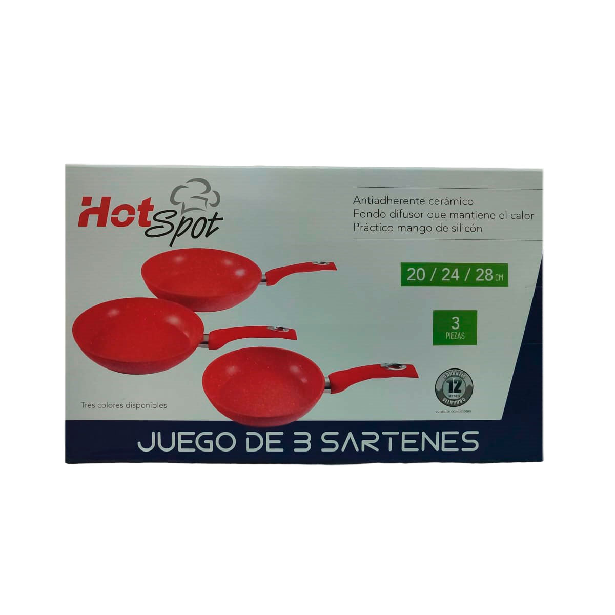 Foto 7 pulgar | Juego de Tres Sartenes Hot Shot Gris con Antiadherente