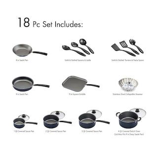 Foto 3 | Batería De Cocina 18 Pzas. Primaware Azul