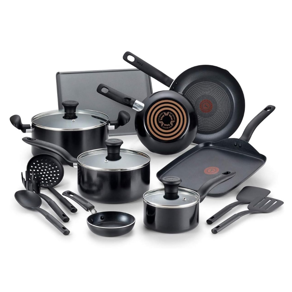 Batería de Cocina T-fal Culinare Aluminio Negra 16 Piezas