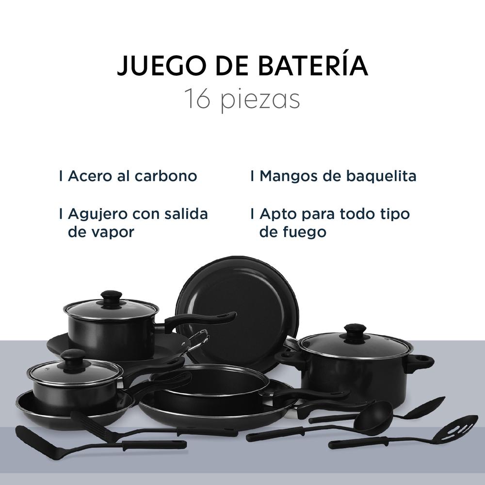 Foto 4 pulgar | Bateria De Cocina Kit Sartenes Acero 16 Pzas Antiadherente