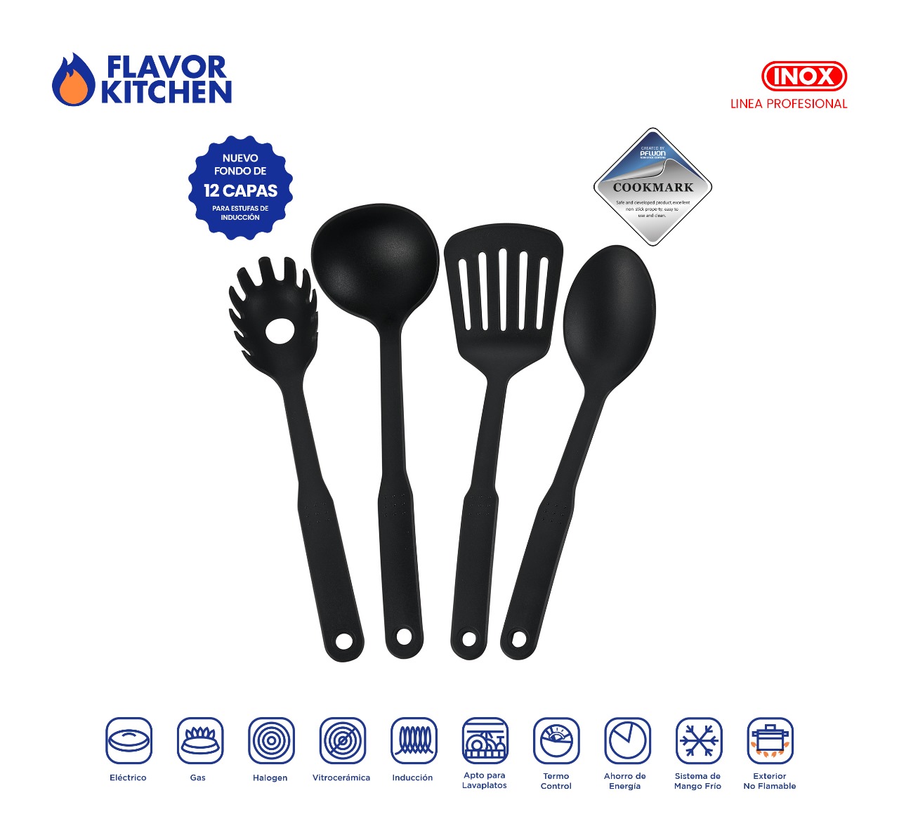 Foto 9 pulgar | Batería de Cocina Flavor Kitchen Profesional 25 Piezas