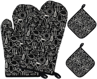Foto 1 | Guantes para Horno Jieyou - Protección Antiquemaduras hasta 400°C con Puños Largos de 30cm