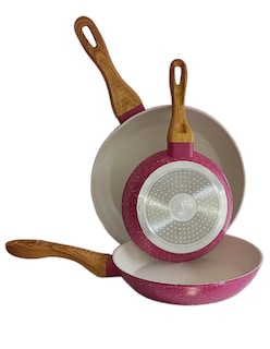 Foto 1 | Juego De Sartenes Rd Royal Cook Antiadherentes De Aluminio Con Cubierta De Granito 3 Tamaños 20/24 Y 28 Cm
