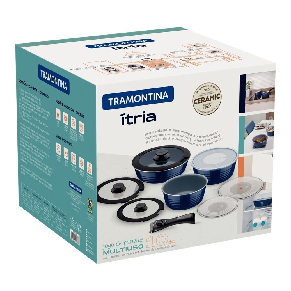 Foto 4 | Batería de Cocina Multiuso Tramontina Itria 10 Piezas