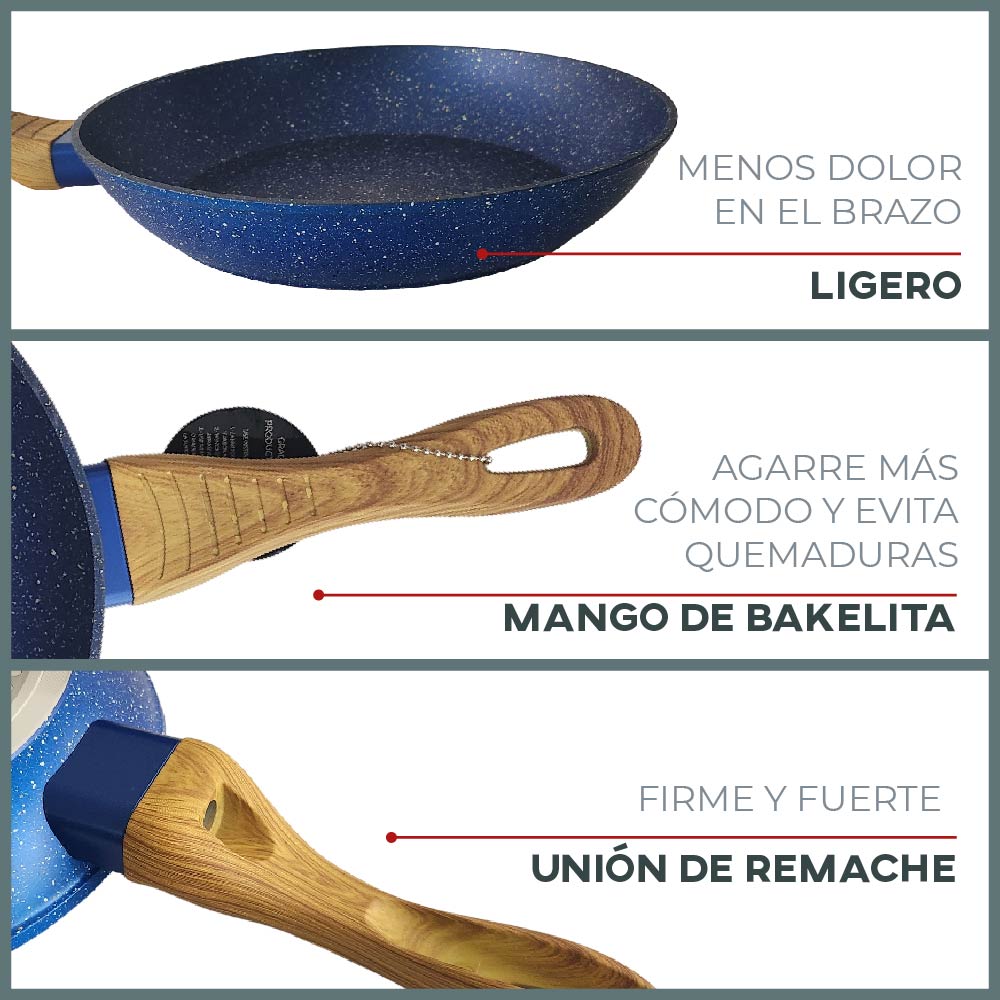 Foto 4 pulgar | Set 3 Sartenes Rd Royal Cook Azul