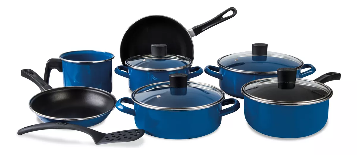 Batería de Cocina Cinsa Austria de Peltre Azul 12 Piezas