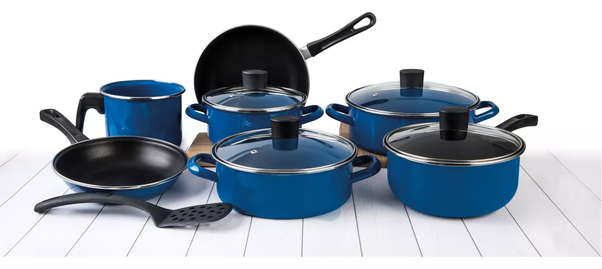 Foto 2 | Batería de Cocina Cinsa Austria de Peltre Azul 12 Piezas