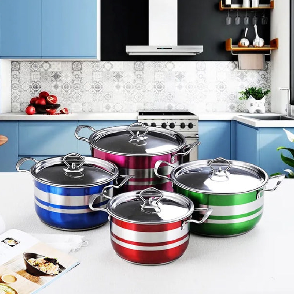 Foto 6 | Juego De Batería De Cocina De Acero Inoxidable En 4 Colores