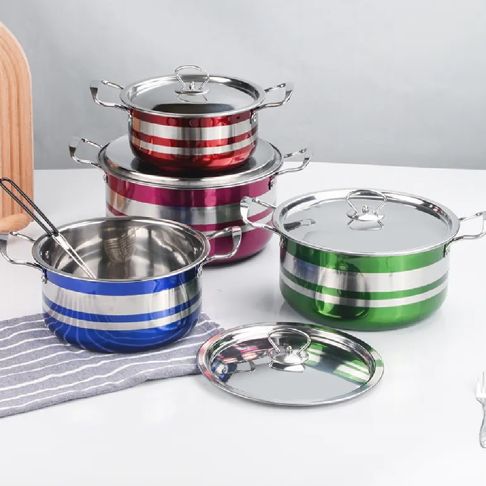 Foto 7 | Juego De Batería De Cocina De Acero Inoxidable En 4 Colores