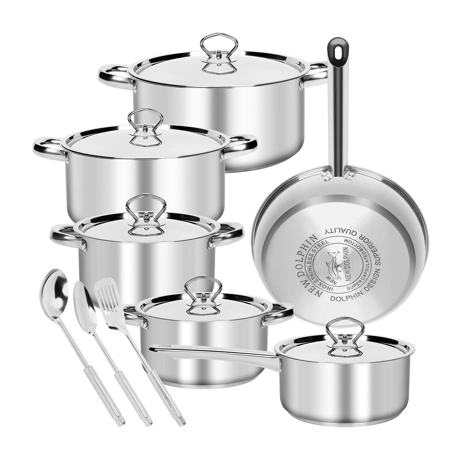 Foto 1 | Set de Cocina Yolikitchen de Acero Inoxidable 15 Piezas - Venta Internacional