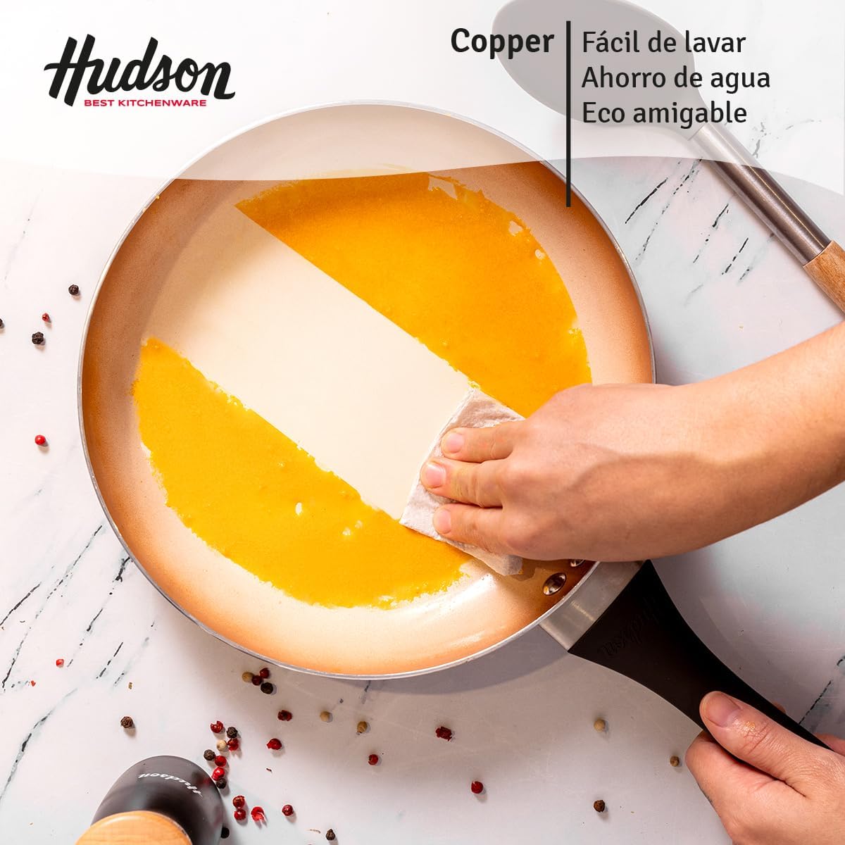 Foto 7 | 2 Sartenes Hudson Aluminio 24/26cm Color Cobre Antiadherente