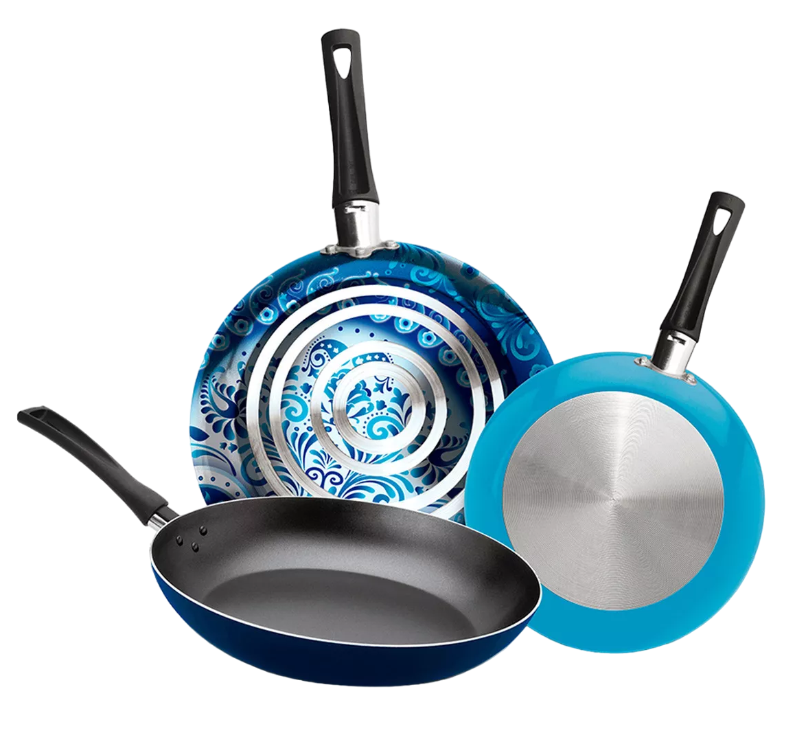 Set De 3 Sartenes Facil Limpieza Ekco Blue