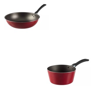 Foto 3 | Juego De Sartenes 5 Piezas De Aluminio Rojo