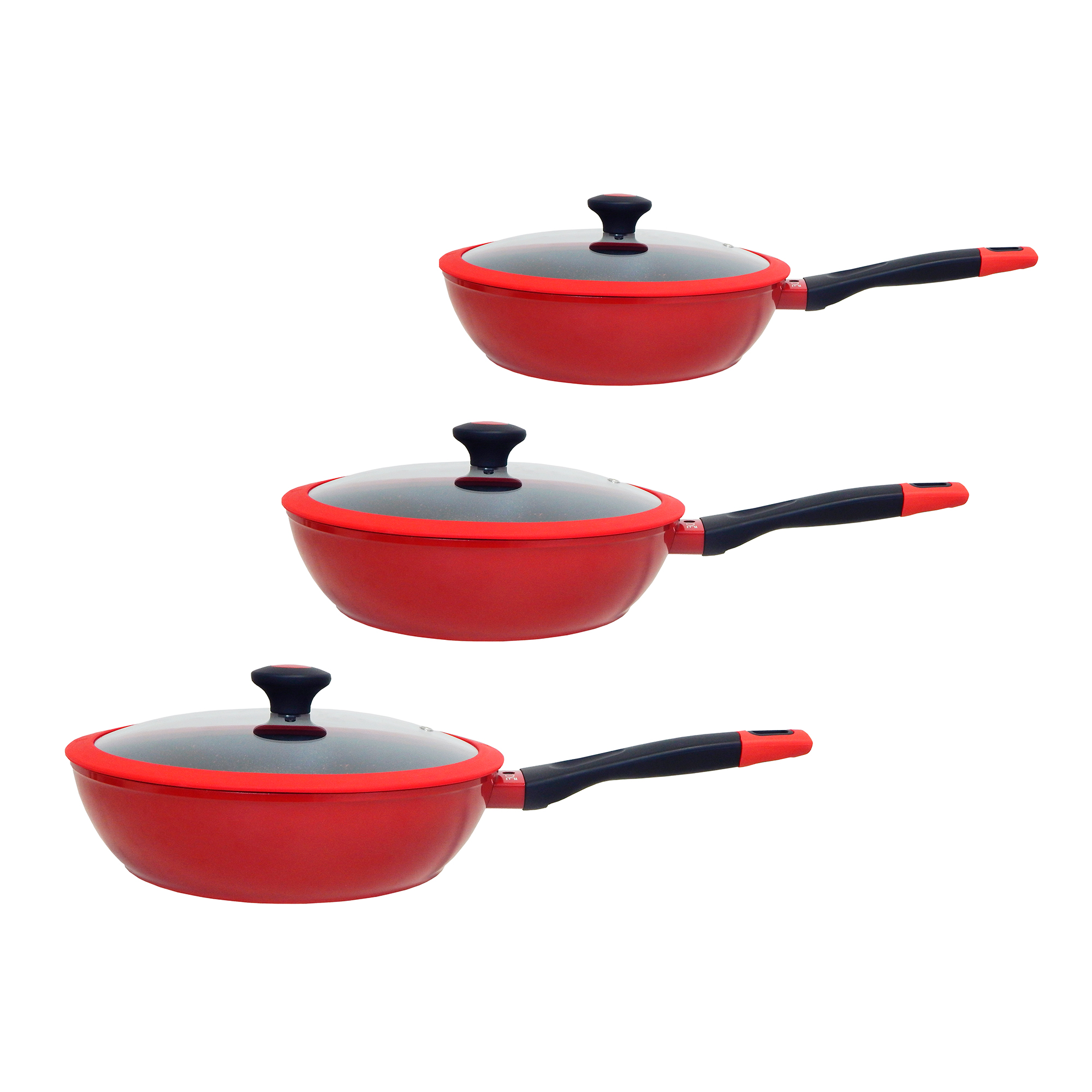 Juego De Arroceras Rojo Foode Set 6 Piezas