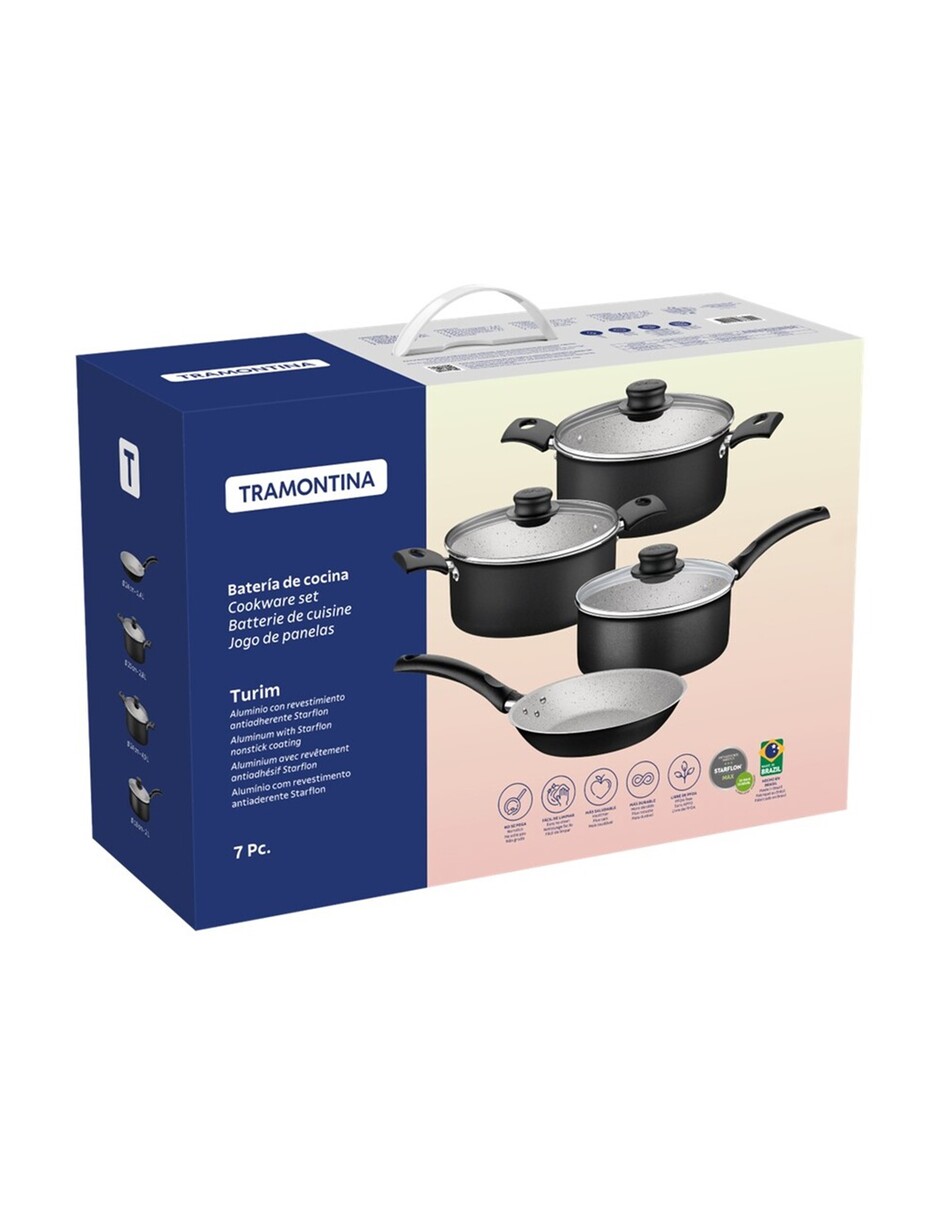 Foto 5 | Batería De Cocina Tramontina Turim 7 Piezas