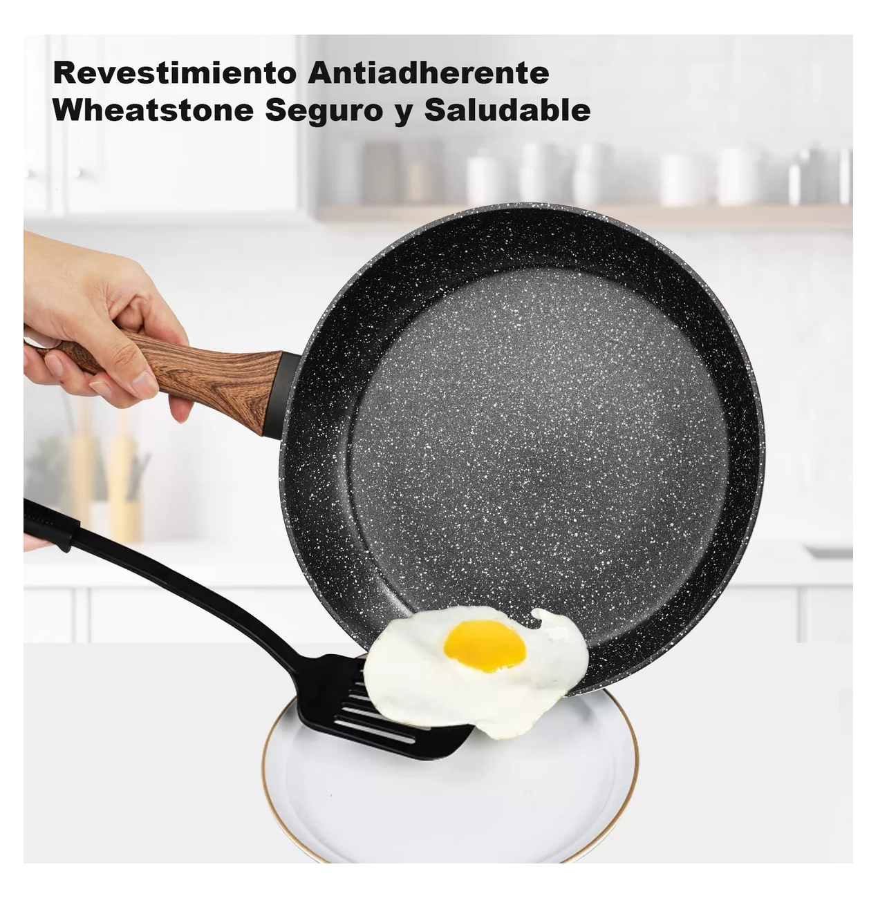 Foto 6 pulgar | Juego de 3 Sartenes Antiadherentes de Alta Calidad Apto para Todo Tipo de Cocinas