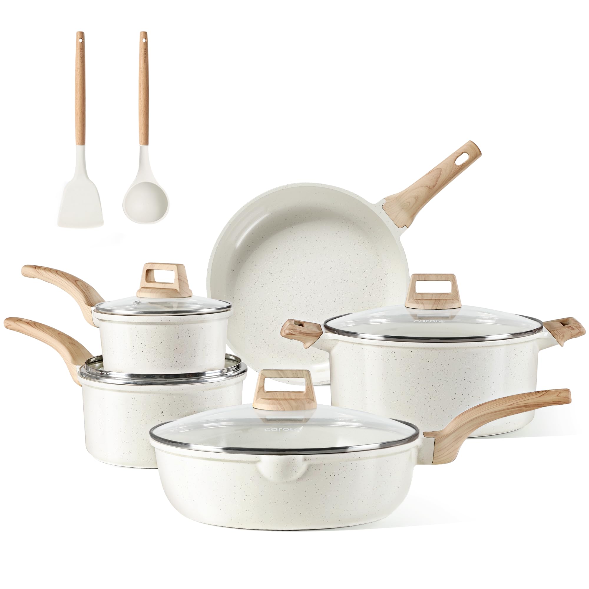 Set De Utensilios De Cocina Carote, Cerámica, Antiadherente, 11 Piezas, Para Inducción - Venta Internacional.