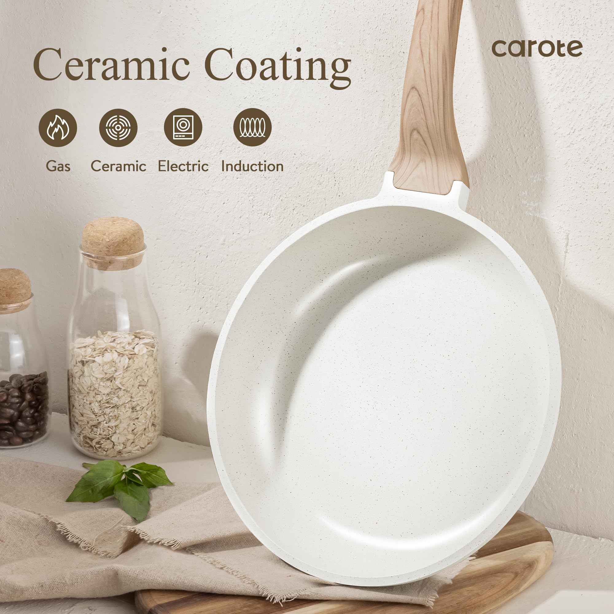 Foto 4 pulgar | Set De Utensilios De Cocina Carote, Cerámica, Antiadherente, 11 Piezas, Para Inducción - Venta Internacional.