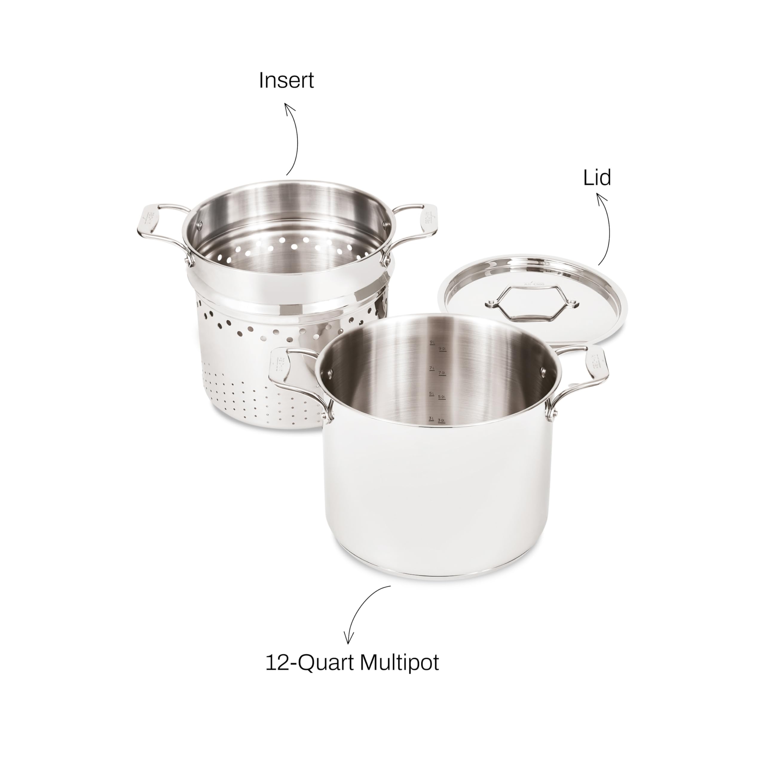 Foto 8 pulgar | Stockpot All-clad Simply Strain De Acero Inoxidable De 12 Litros Con Tapa - Venta Internacional.