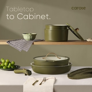 Foto 7 | Juego De Utensilios De Cocina Carote, 19 Piezas, Antiadherentes, De Inducción Con Mango, Color Dorado - Venta Inter