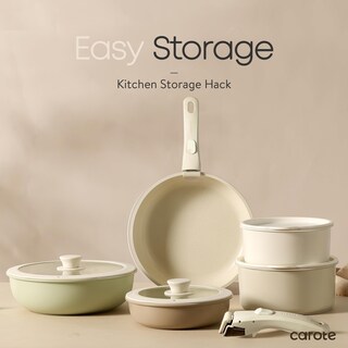Foto 7 | Juego De Utensilios De Cocina Carote, 11 Piezas, Antiadherentes Con Asas Desmontables - Venta Internacional.