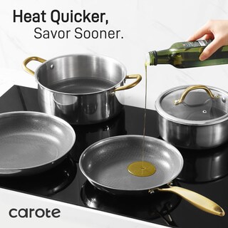 Foto 4 | Juego De Utensilios De Cocina Carote Ceramic Tri-ply De Acero Inoxidable, 10 Piezas - Venta Internacional.