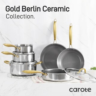 Foto 6 | Juego De Utensilios De Cocina Carote Ceramic Tri-ply De Acero Inoxidable, 10 Piezas - Venta Internacional.
