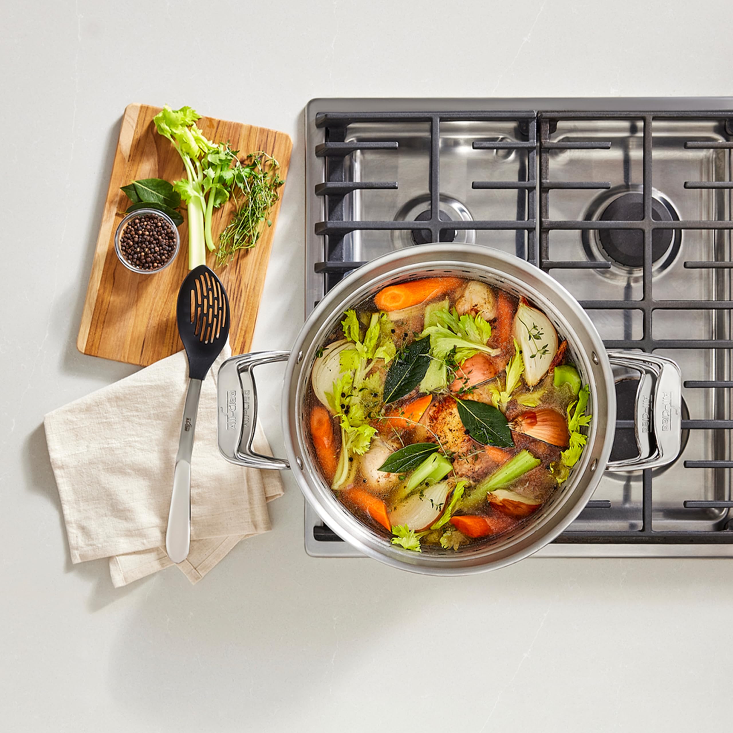 Foto 2 | Stockpot All-clad Simply Strain De Acero Inoxidable De 16 Litros Con Tapa - Venta Internacional.