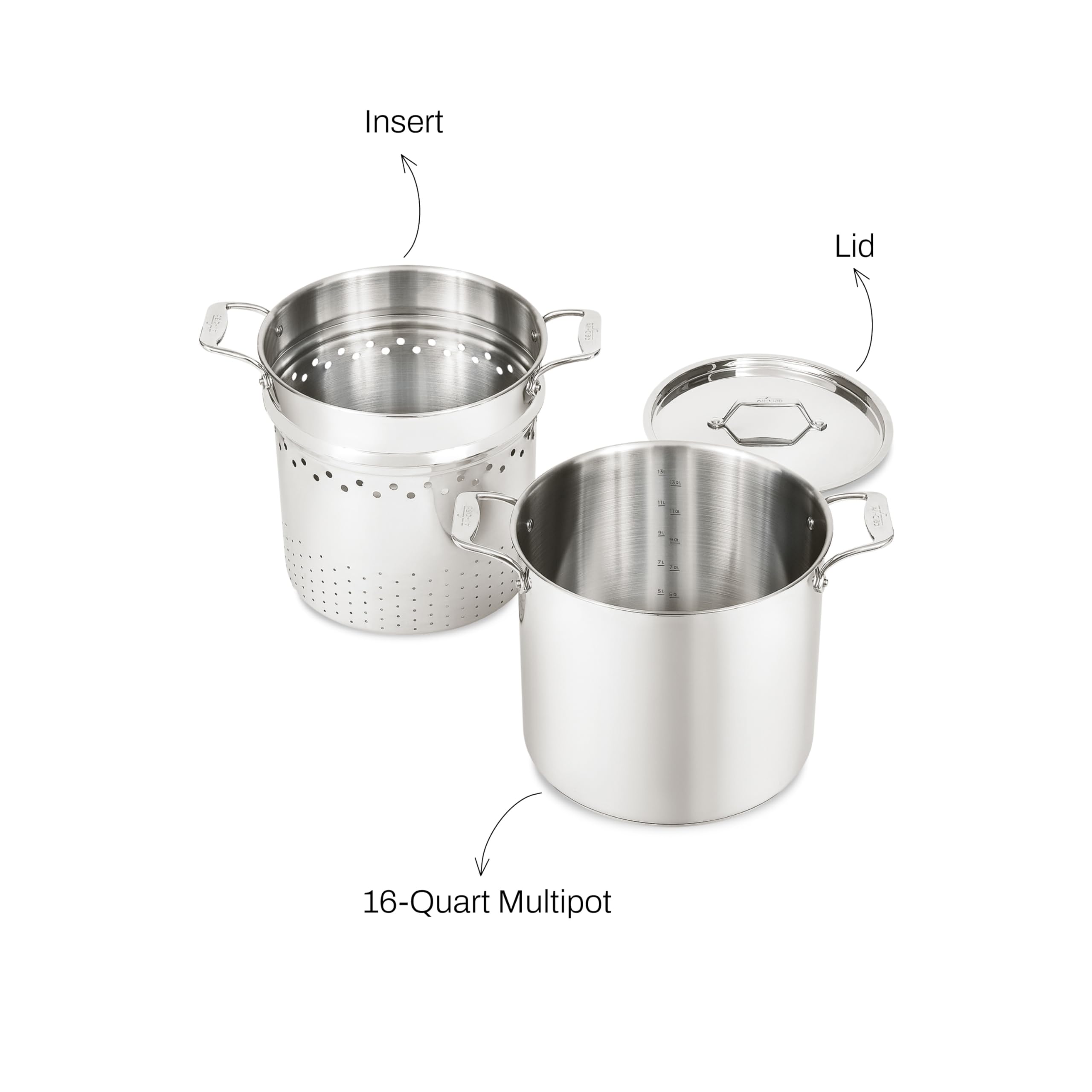 Foto 8 pulgar | Stockpot All-clad Simply Strain De Acero Inoxidable De 16 Litros Con Tapa - Venta Internacional.